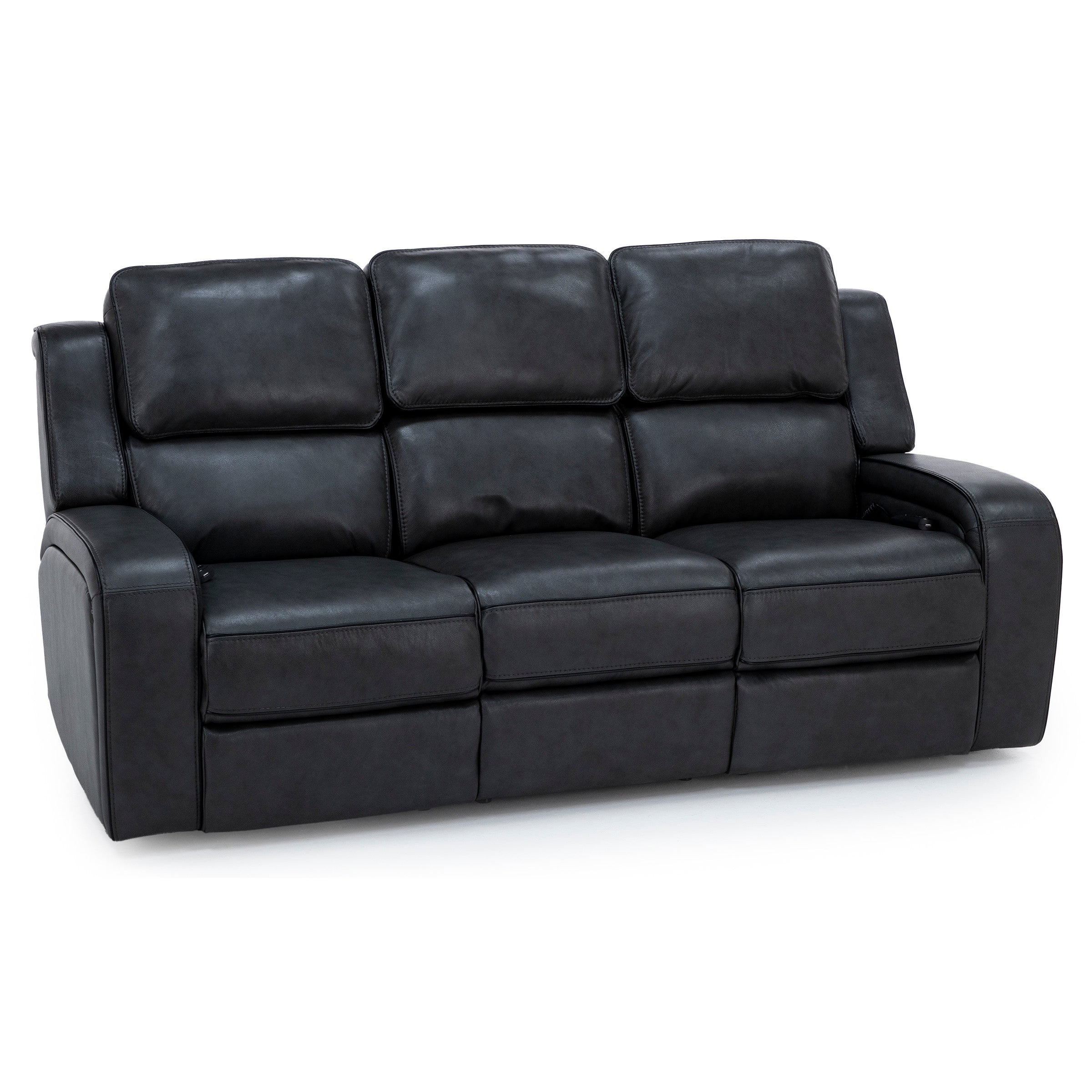 Liam Leather Fully Loaded Zero Gravity Reclining Sofa With Drop Table, Massage & Immersive Audio