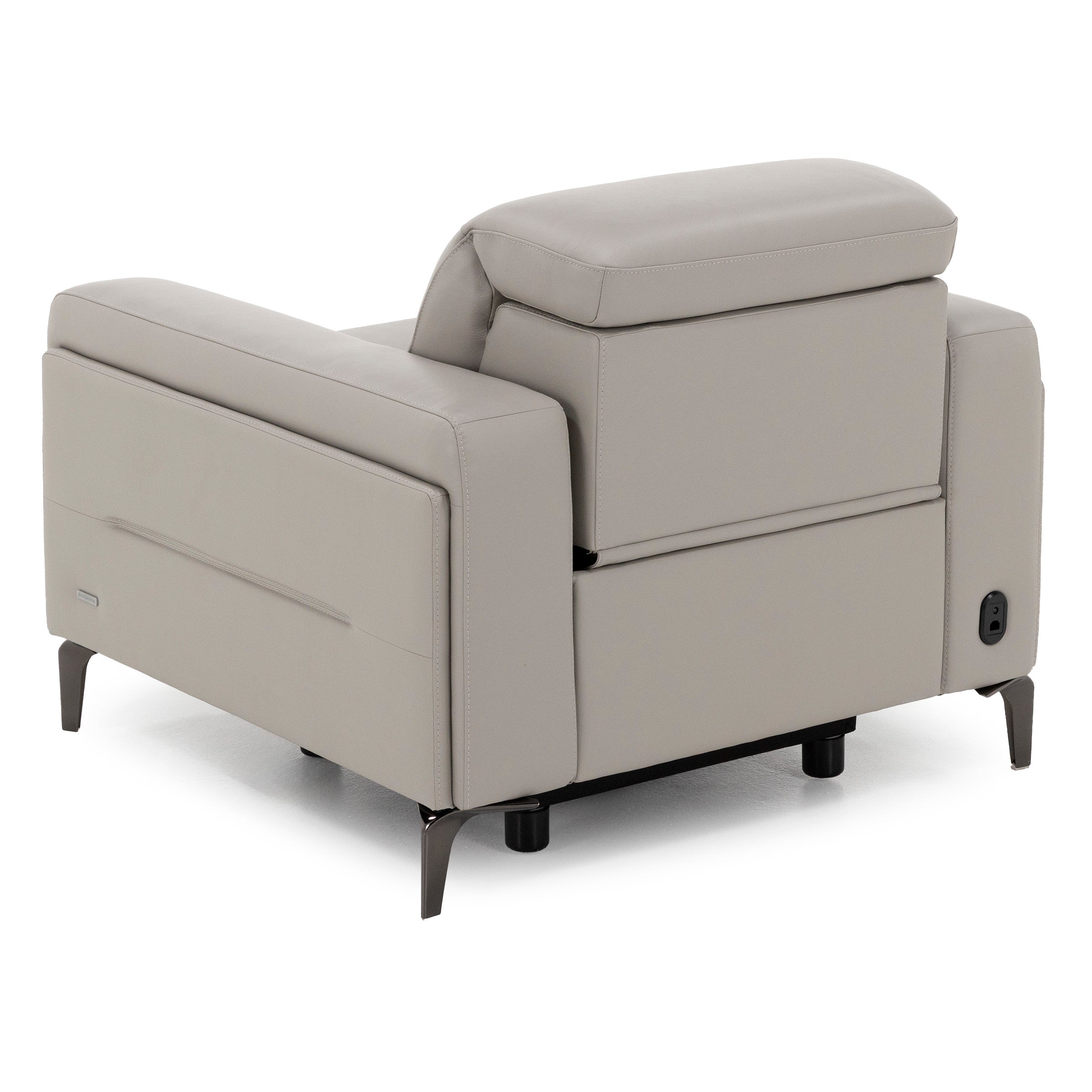 Drew & Jonathan Home Amalfi Leather Wall Saver Power Headrest Recliner