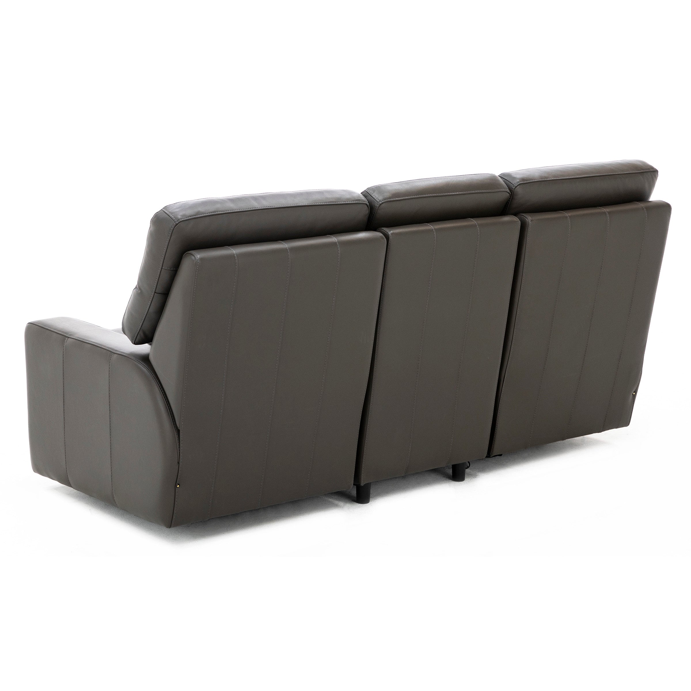 Design and Recline Lyndsey Leather Fully Loaded Reclining Sofa