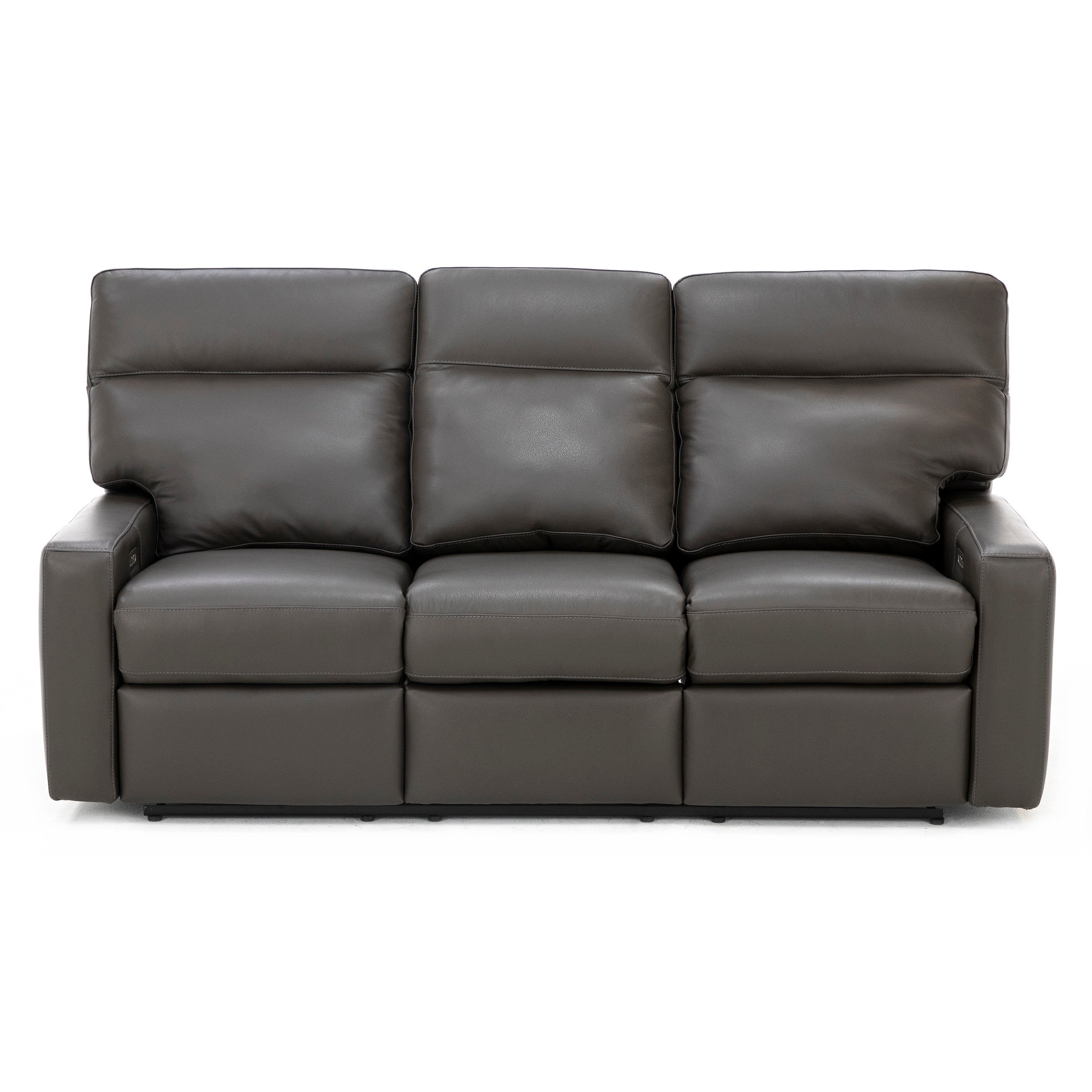 Design and Recline Lyndsey Leather Fully Loaded Reclining Sofa