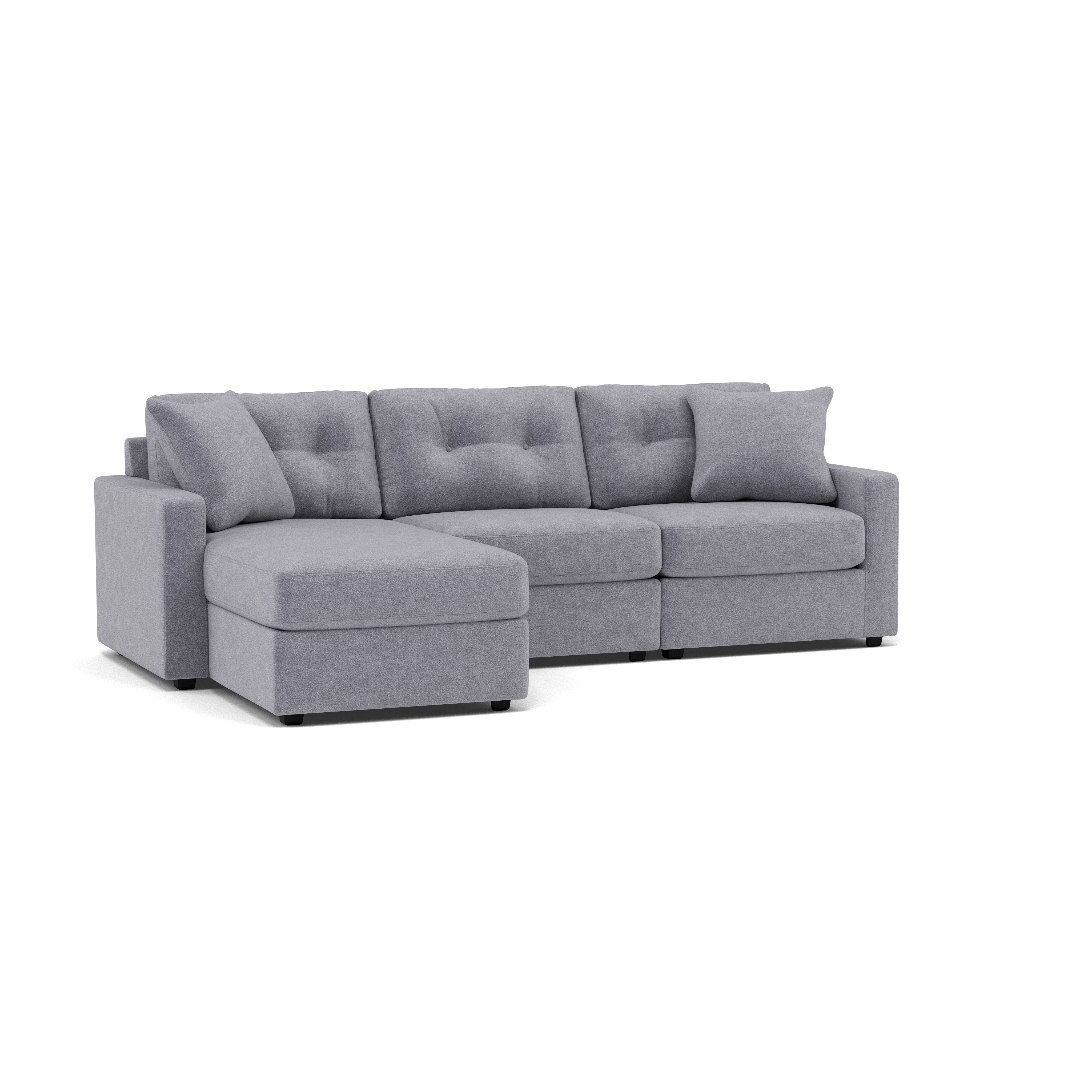 Drew & Jonathan Home Modular One 3-Pc. Wall Saver Power Reclining Chaise Sofa
