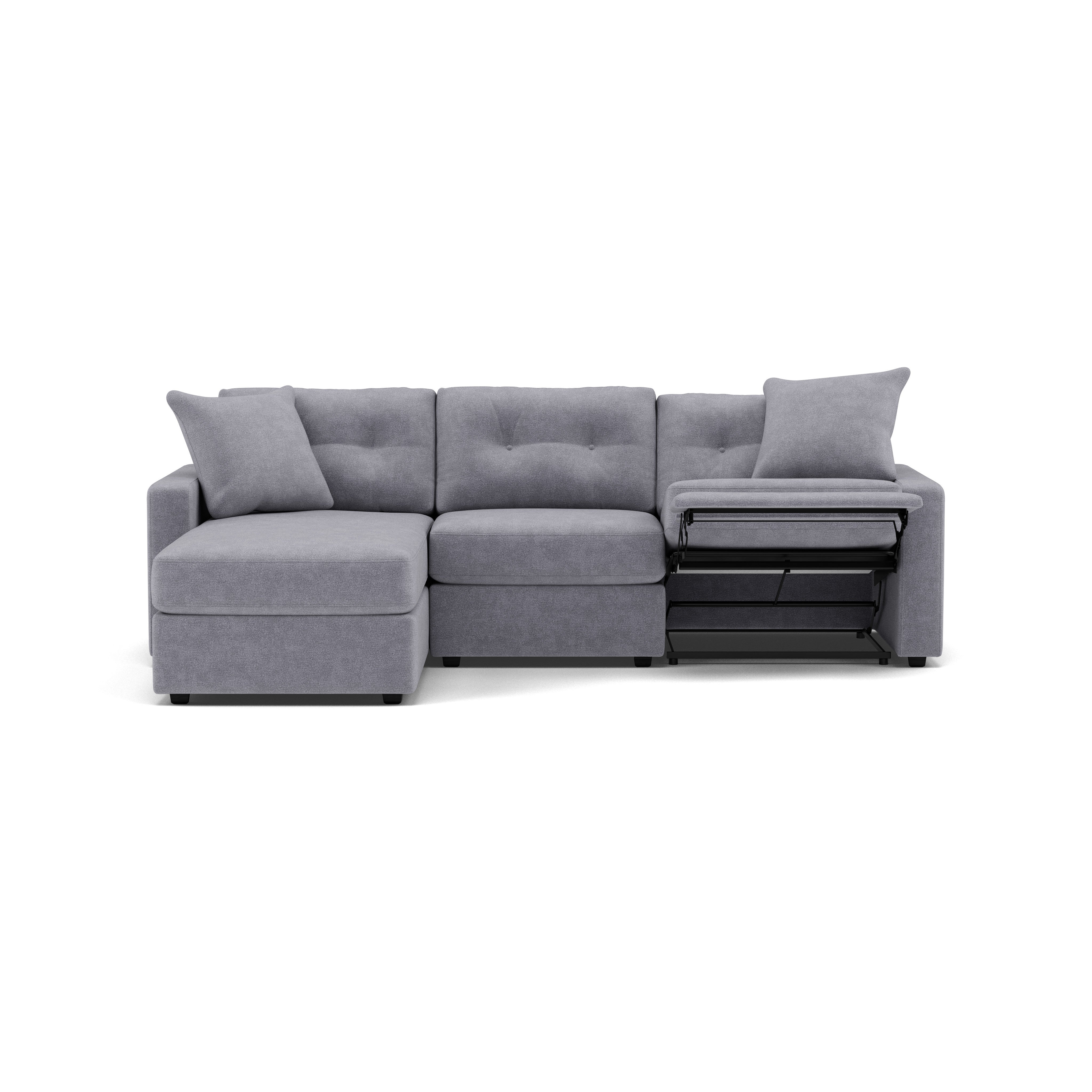 Drew & Jonathan Home Modular One 3-Pc. Wall Saver Power Reclining Chaise Sofa