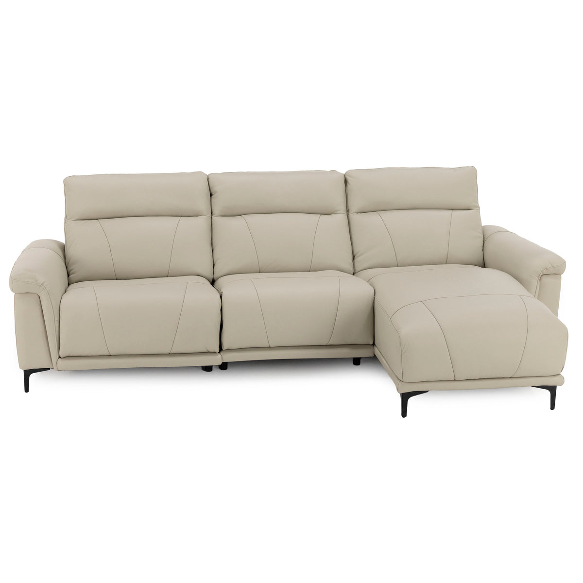 Kerry 3-Pc. Leather Power Headrest Reclining Chaise Sofa