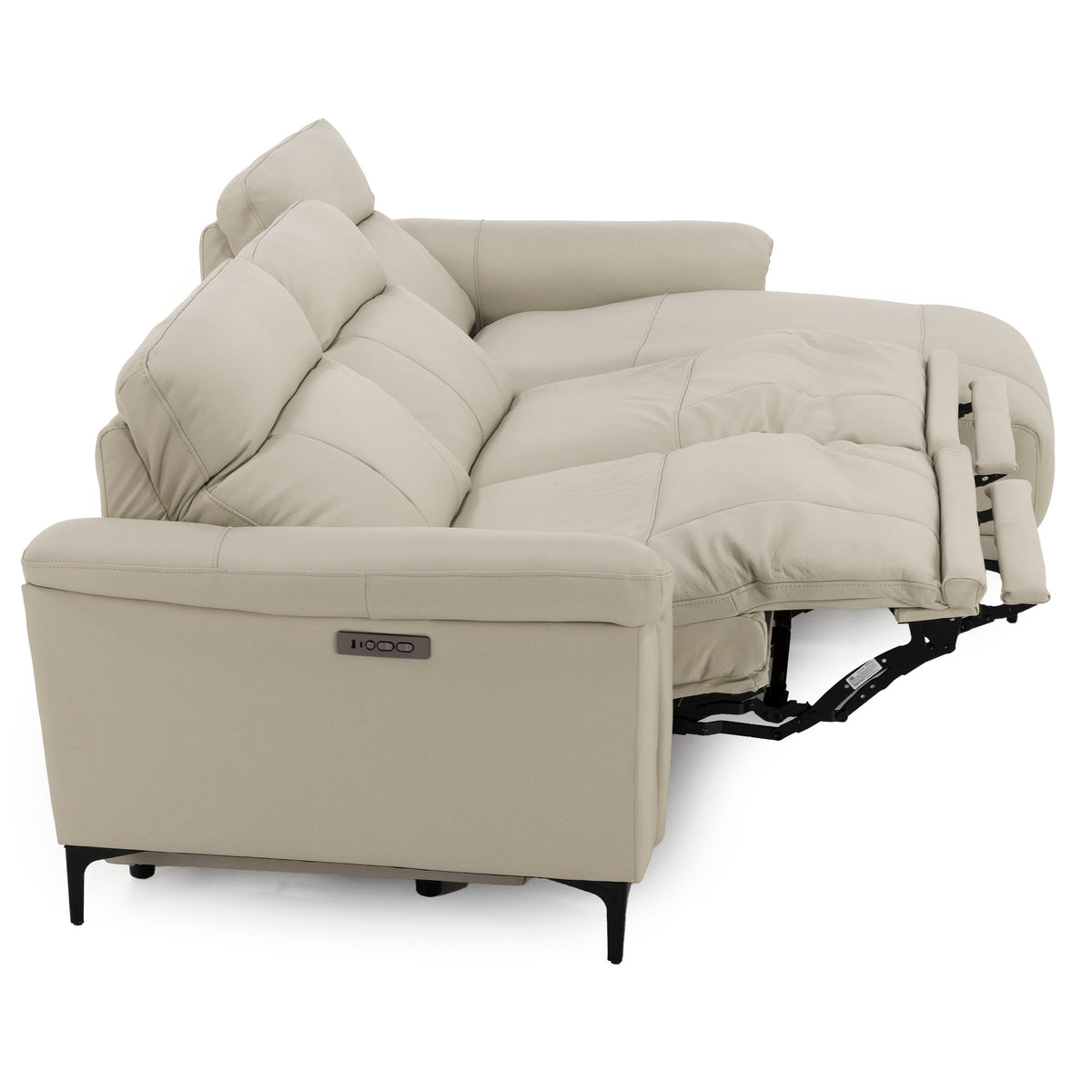 Kerry 3-Pc. Leather Power Headrest Reclining Chaise Sofa