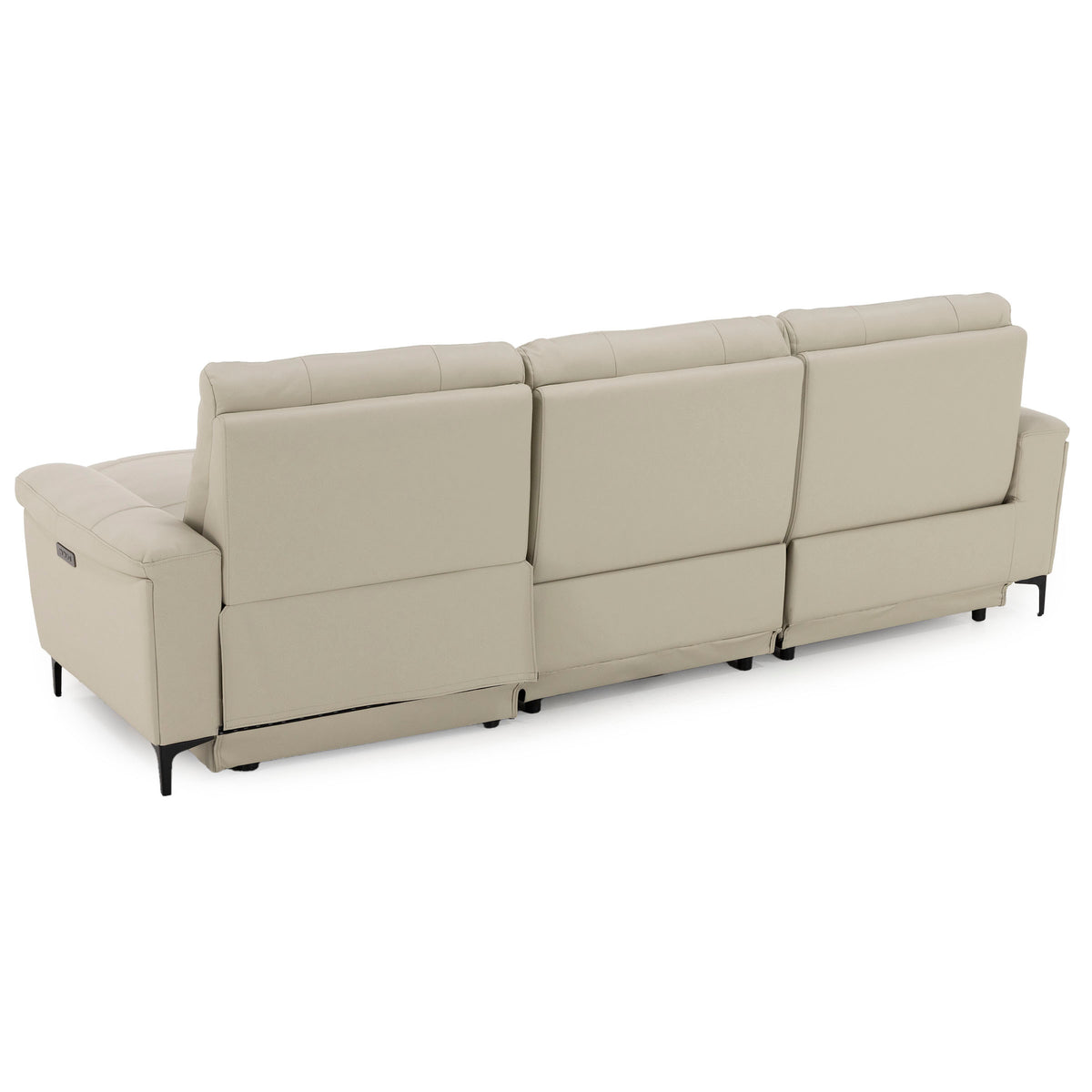 Kerry 3-Pc. Leather Power Headrest Reclining Chaise Sofa