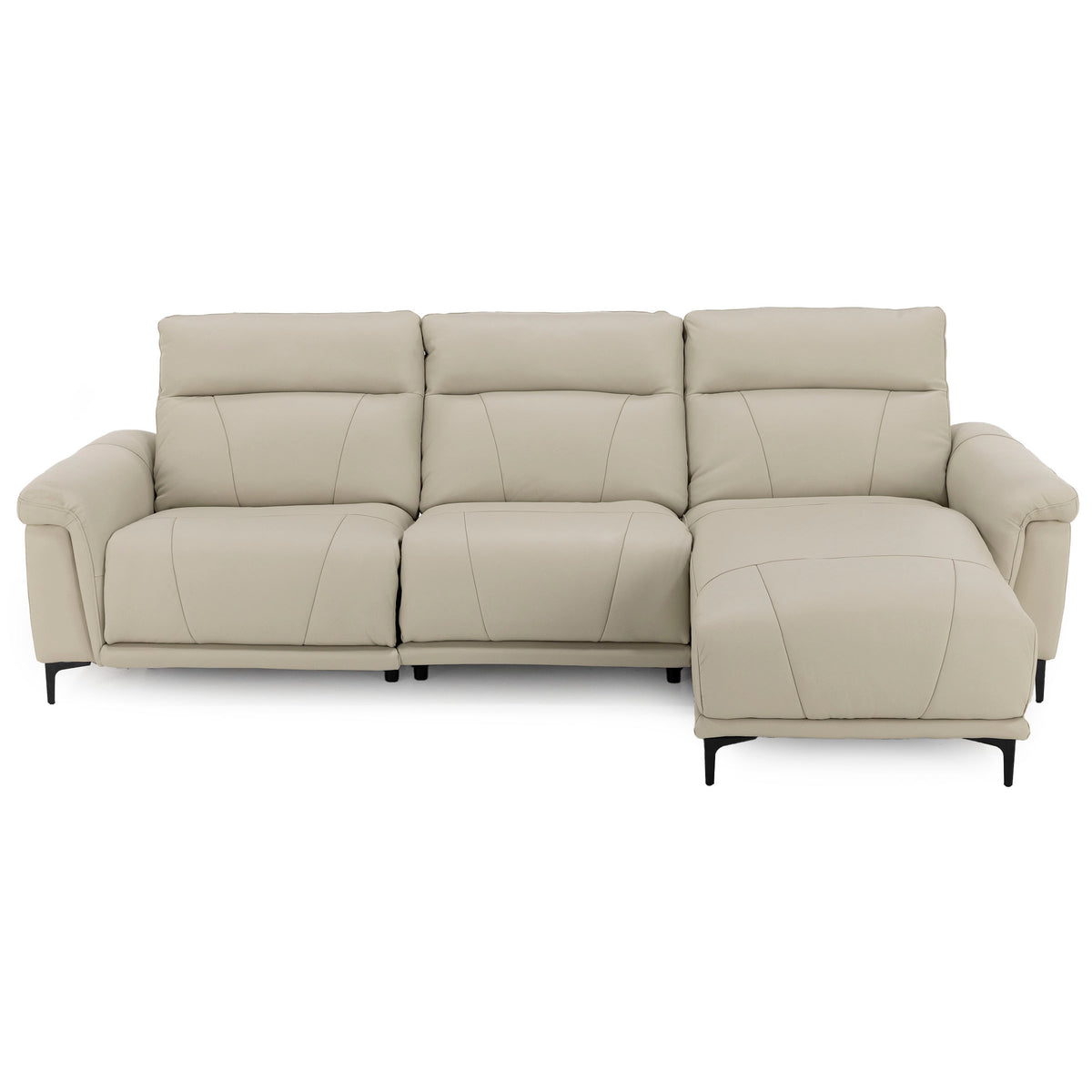 Kerry 3-Pc. Leather Power Headrest Reclining Chaise Sofa