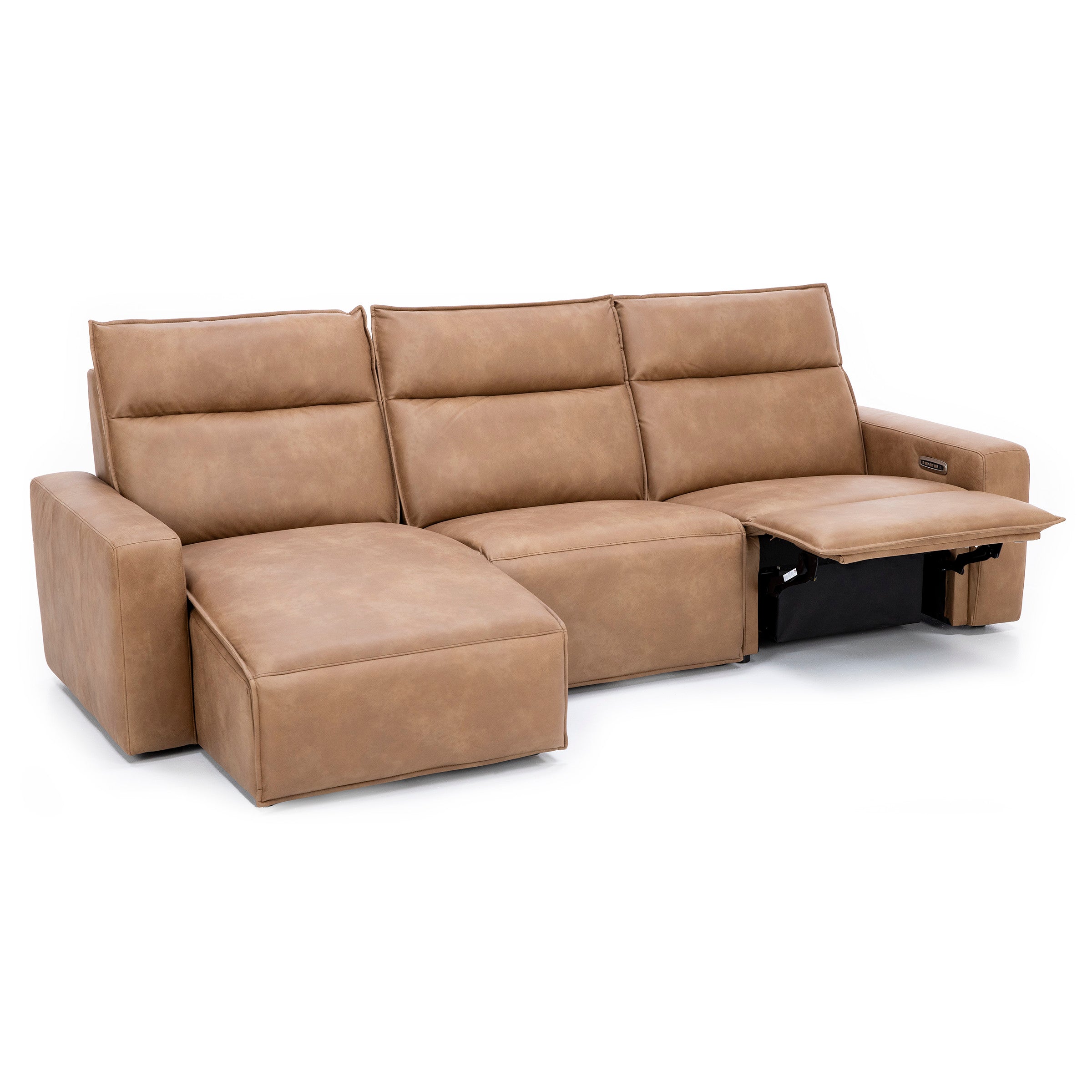Direct Designs Reinvent Your Space 3-Pc. Power Headrest Reclining Chaise Sofa