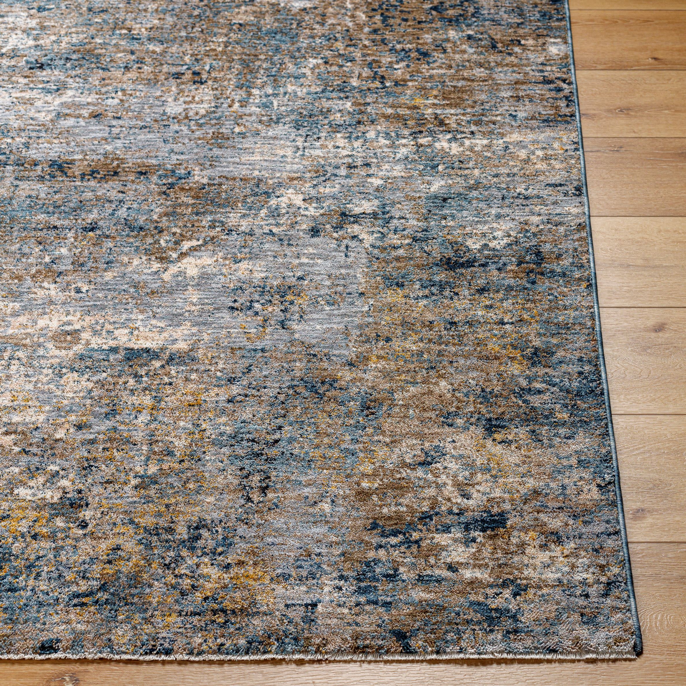 Mirabel Grey/Blue Abstract Area Rug