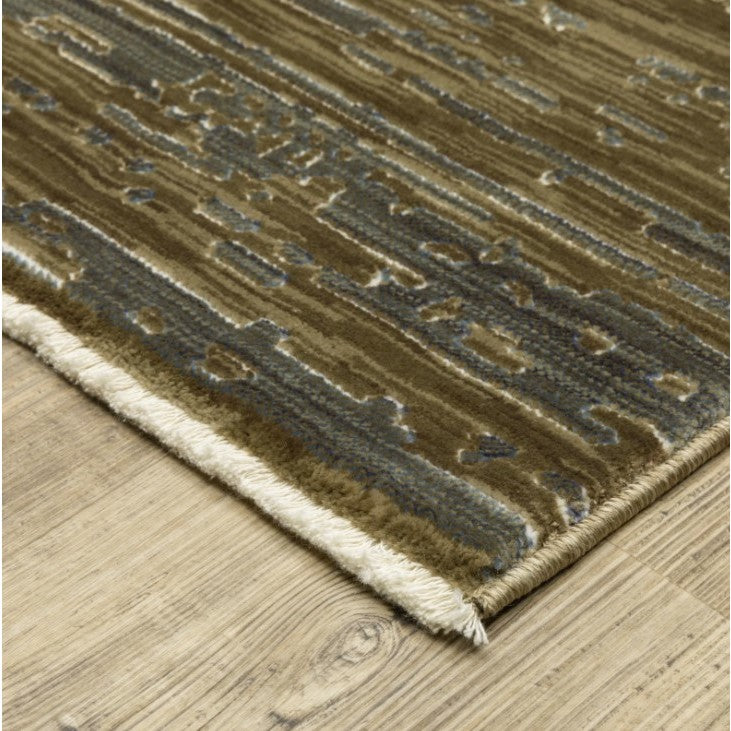 Reed Green/Tan/Brown Ombre Area Rug