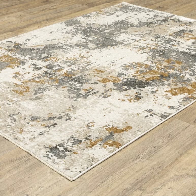 Hayden Beige/Grey/Caramel Abstract Area Rug