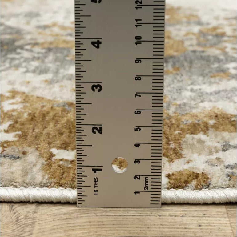 Hayden Beige/Grey/Caramel Abstract Area Rug