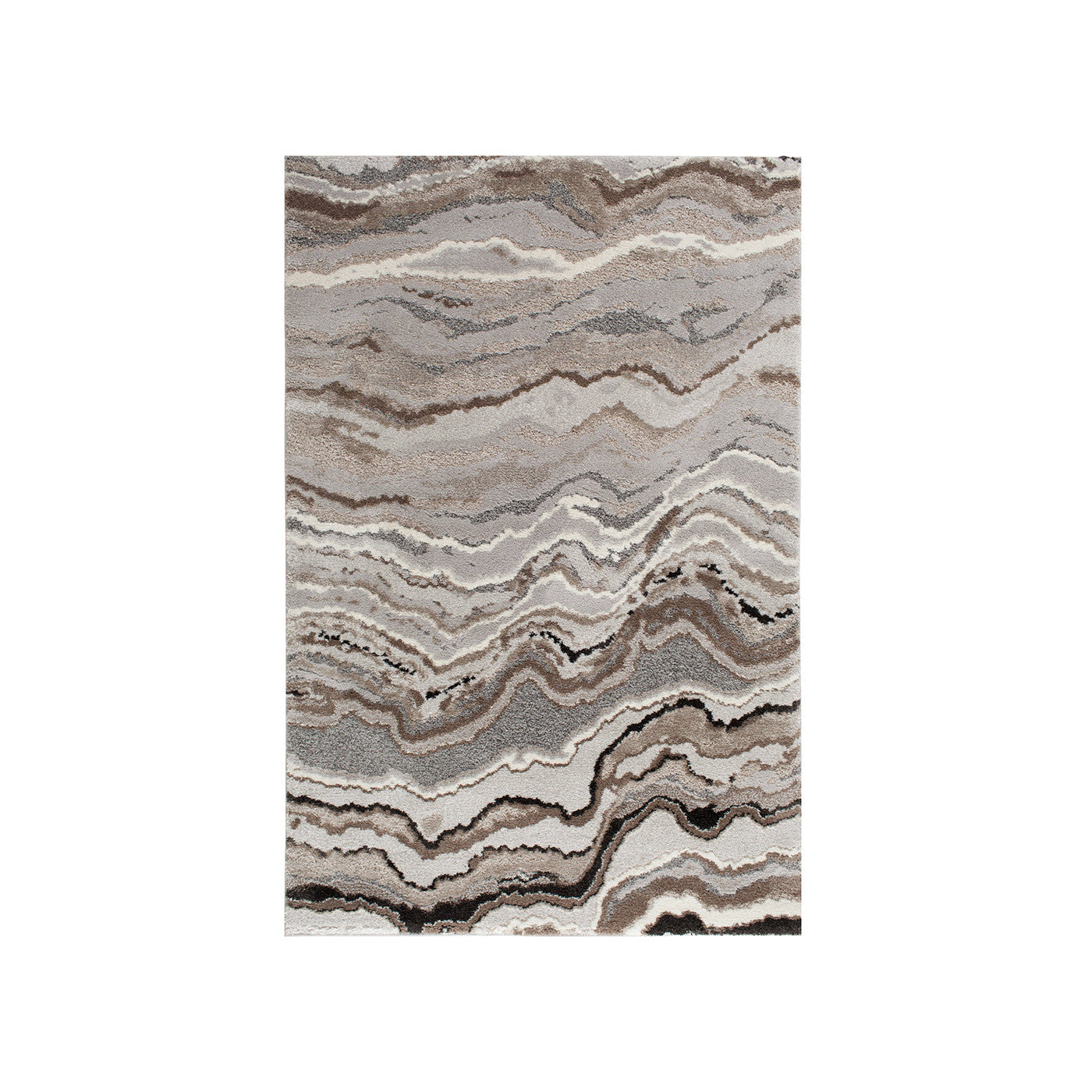 Structures Grey/Tan Wave Torrent Area Rug