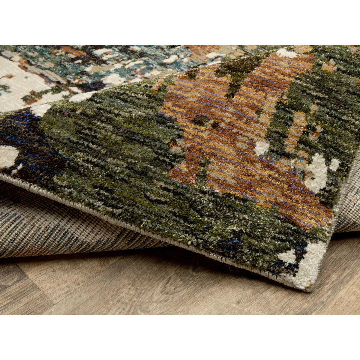 Evolution Cream/Tan/Green Area Rug