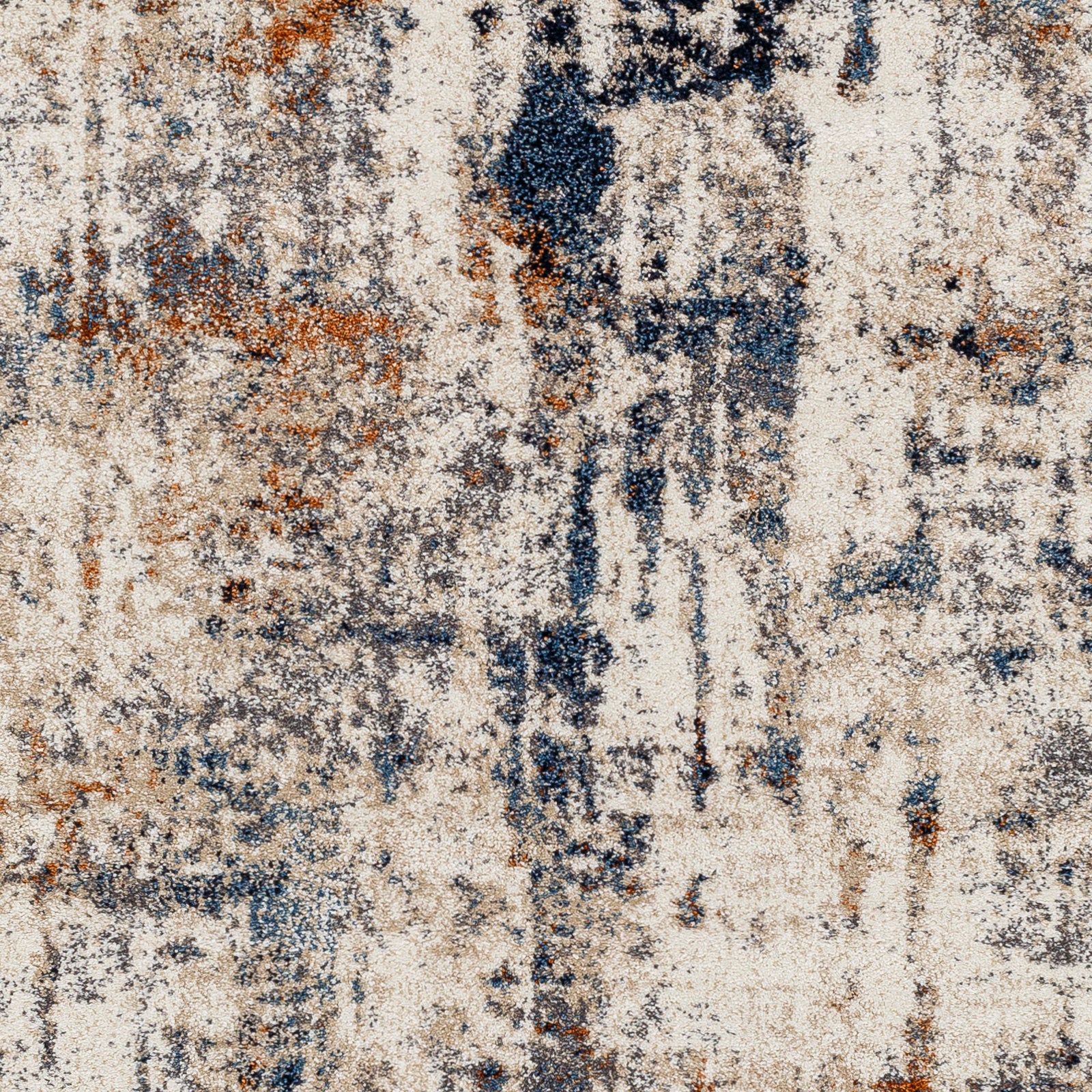 Tuscany Coral/Cream/Blue Abstract Area Rug