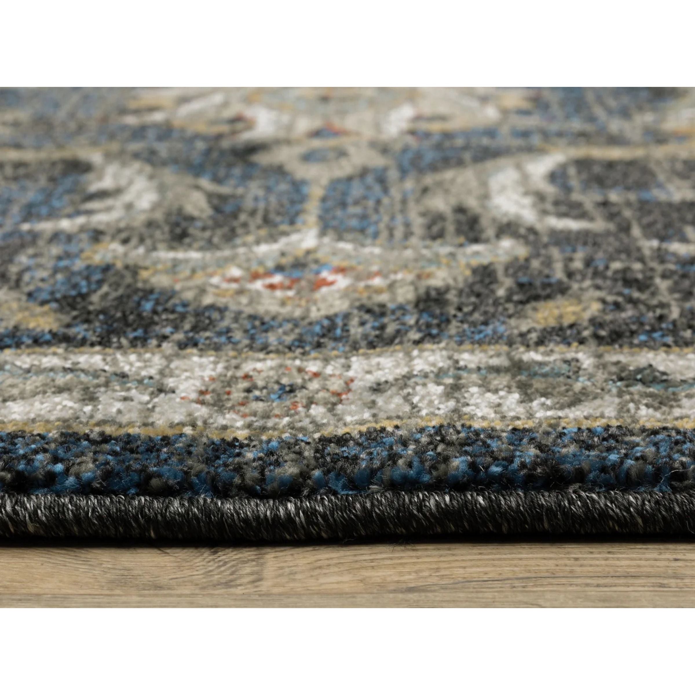 Venice Blue/Charcoal Area Rug