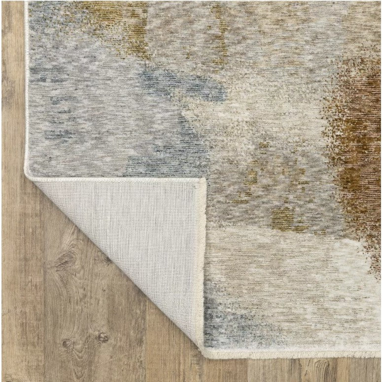 Hayden Beige/Blue/Brown Abstract Area Rug