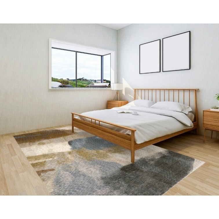 Hayden Beige/Blue/Brown Abstract Area Rug