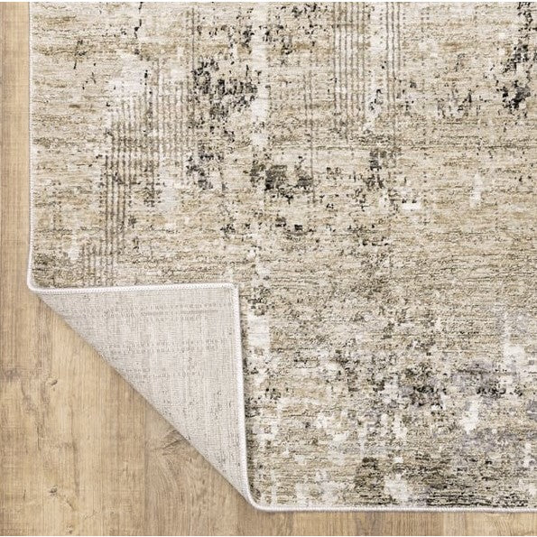 Nebulous Ivory/Charcoal Abstract Area Rug