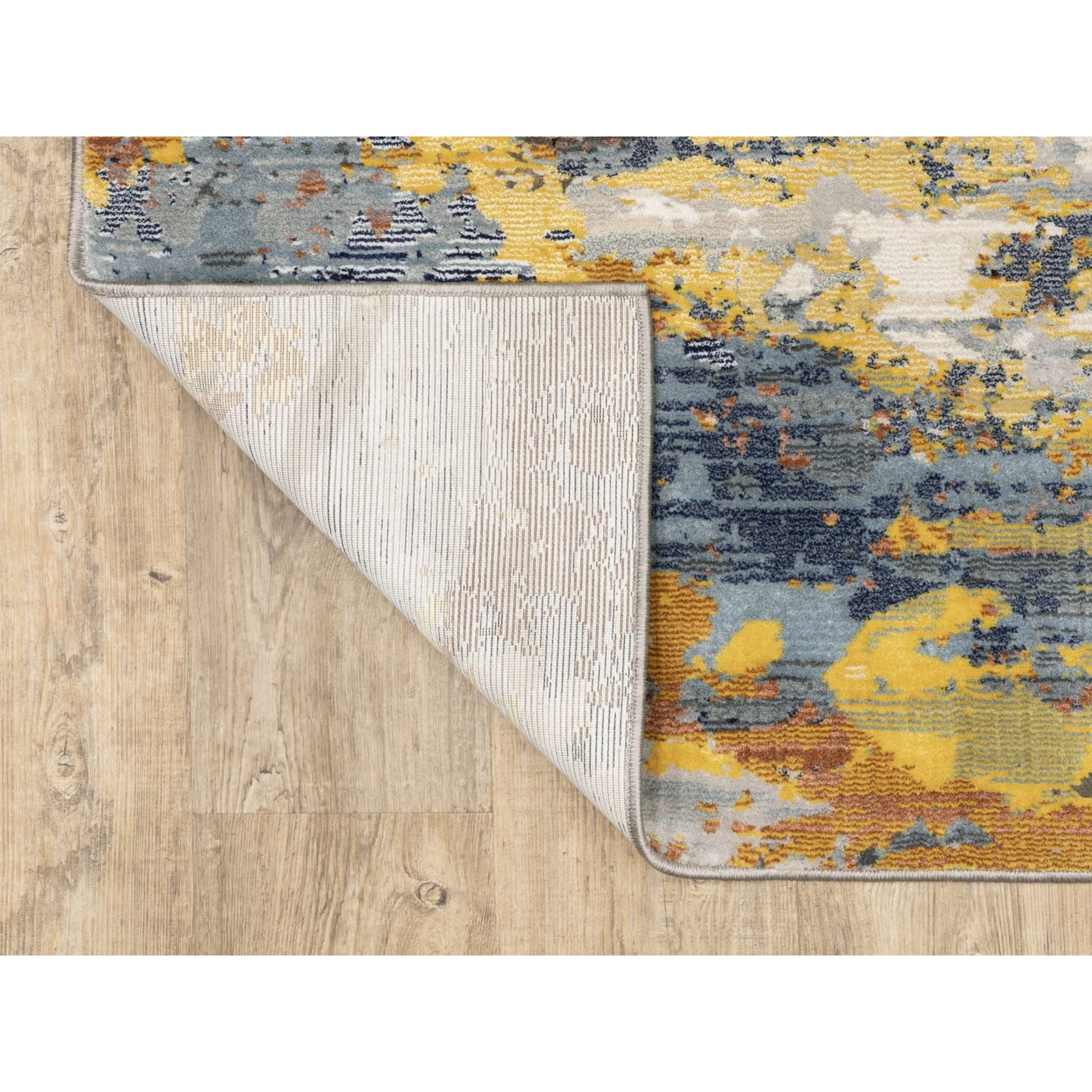 Caravan Yellow/Blue Abstract Area Rug