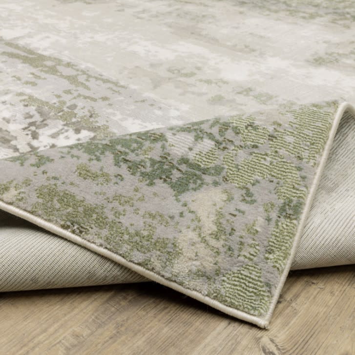 Caravan Green/Tan Abstract Area Rug
