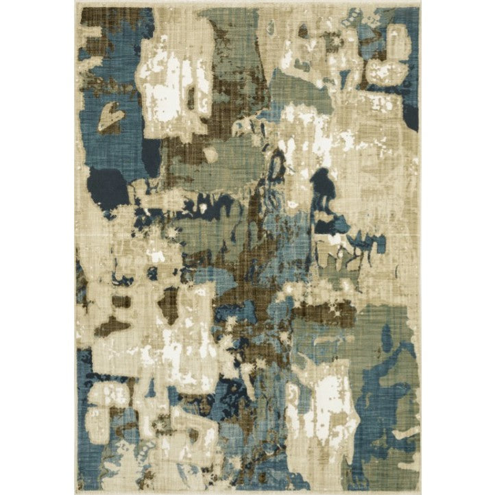 Reed Green/Tan/Brown/Blue Abstract Area Rug