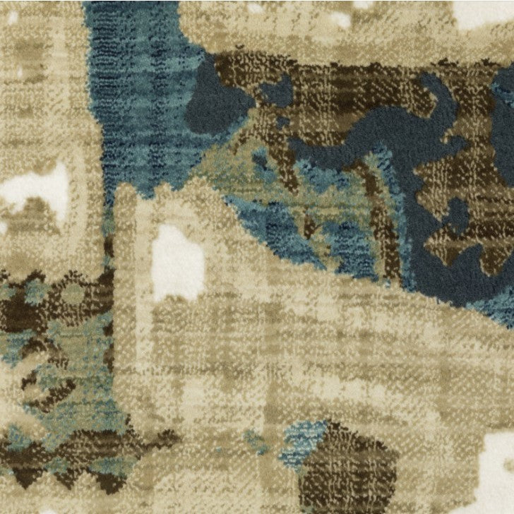 Reed Green/Tan/Brown/Blue Abstract Area Rug