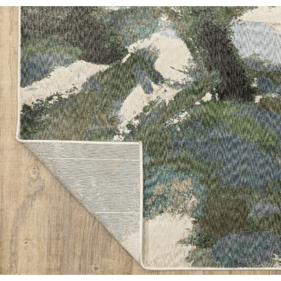 Tisdell Blue/Green Strokes Area Rug