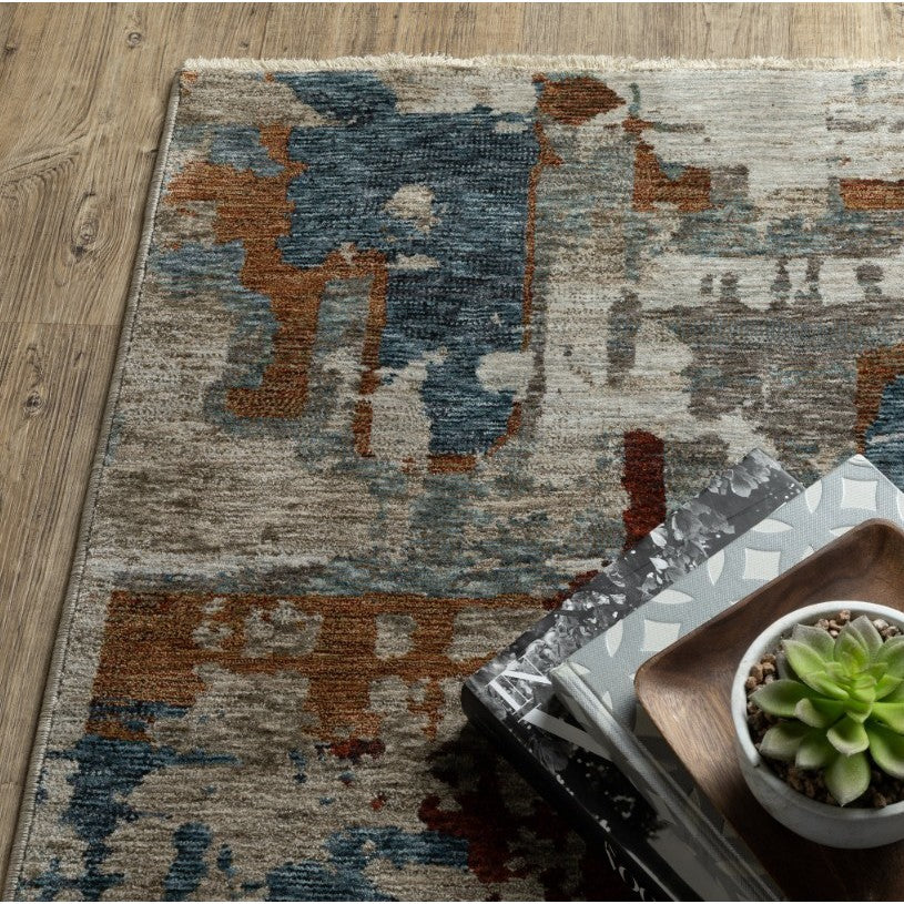 Hayden Beige/Multi Abstract Area Rug