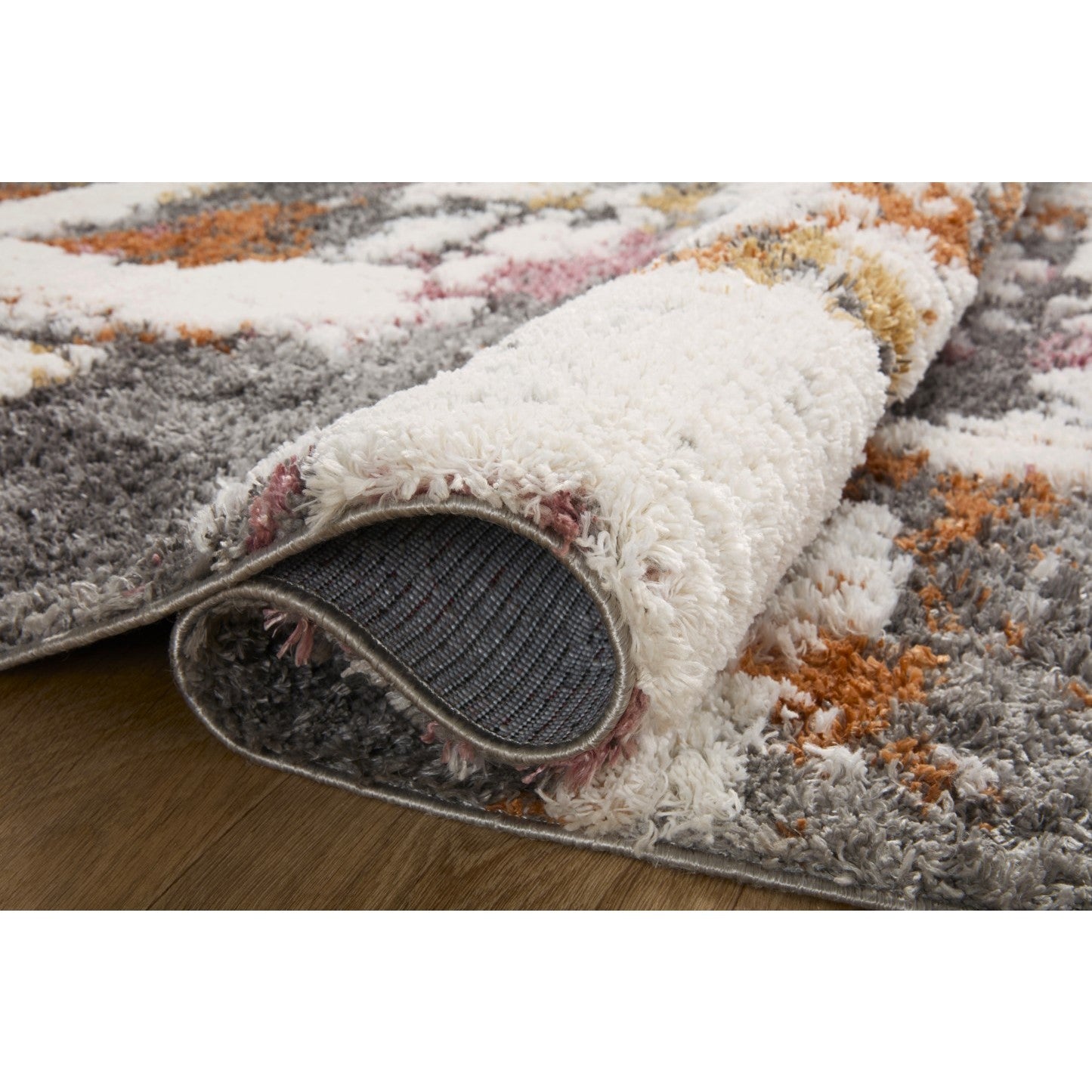 Levitt Grey/Multi Shag Area Rug