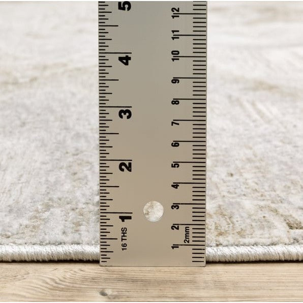 Nebulous Beige/Brown Marbled Area Rug