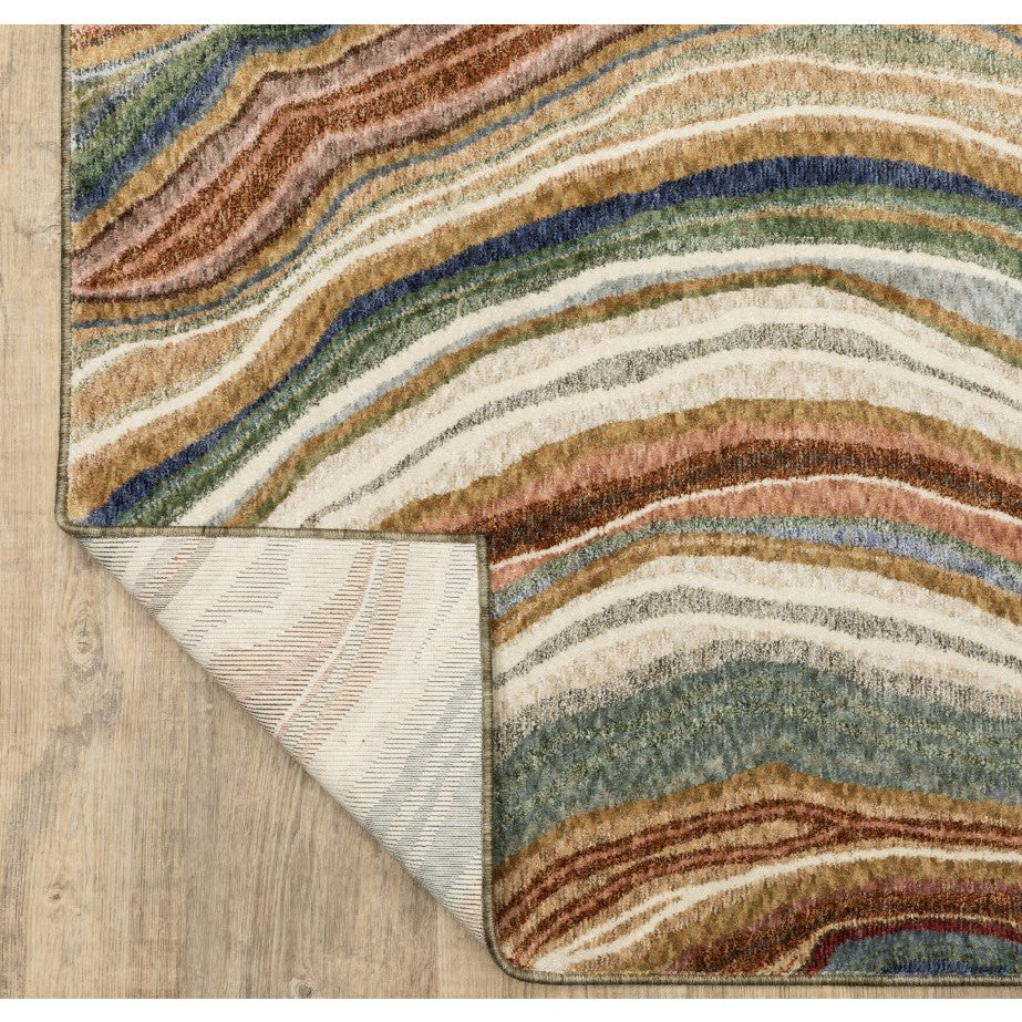 Tisdell Multi Waves Area Rug