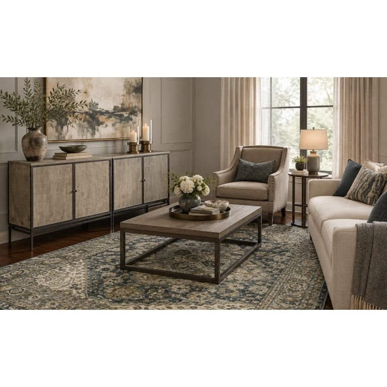 Aberdeen Blue Medallion Area Rug
