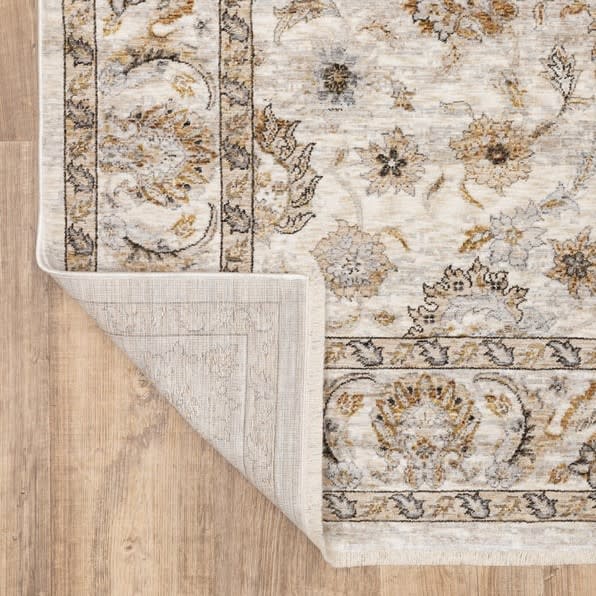 Maharaja Ivory/Grey Mahal Area Rug