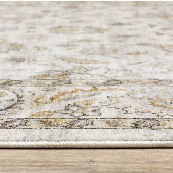 Maharaja Ivory/Grey Mahal Area Rug