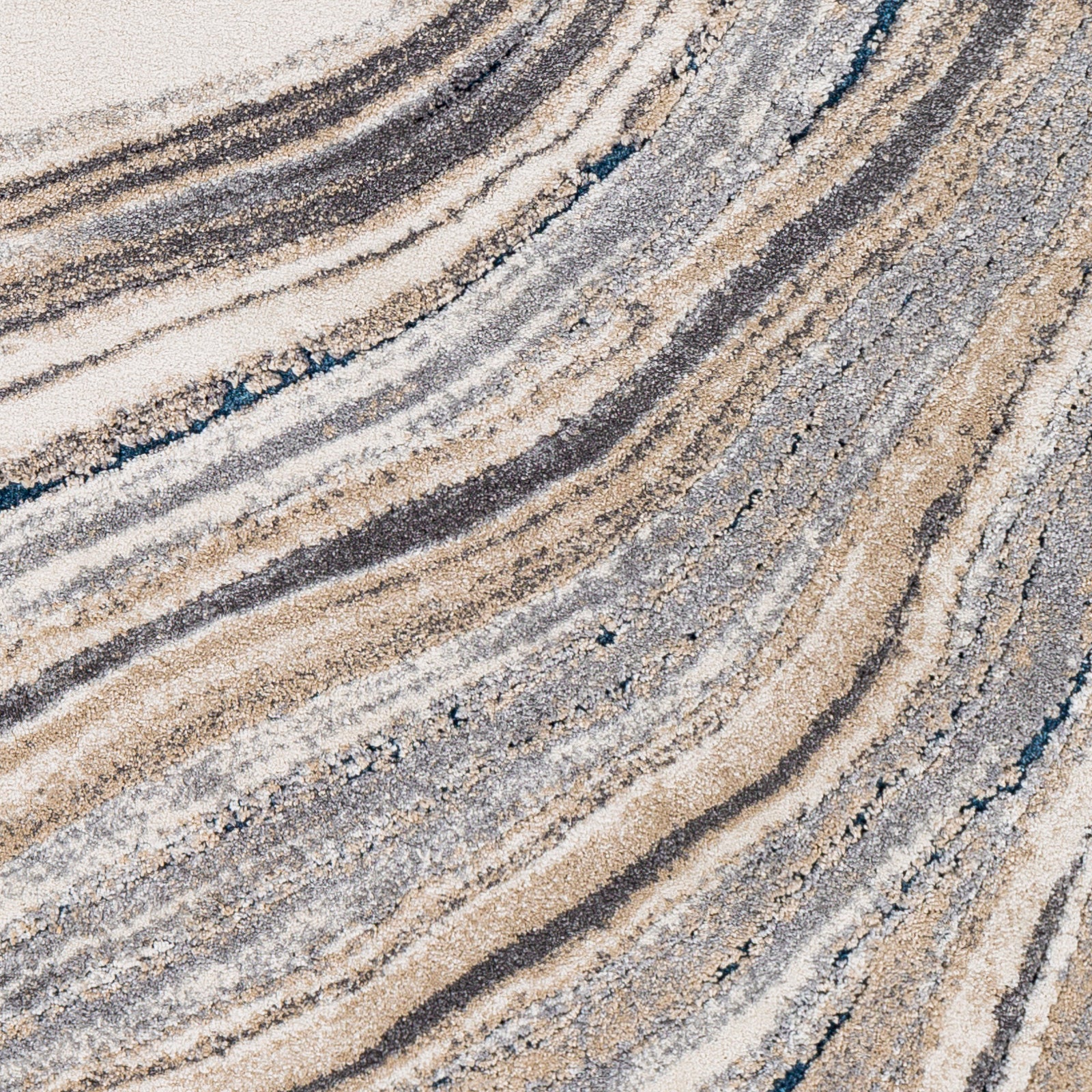 Tuscany Cream/Tan/Blue Swirl Area Rug
