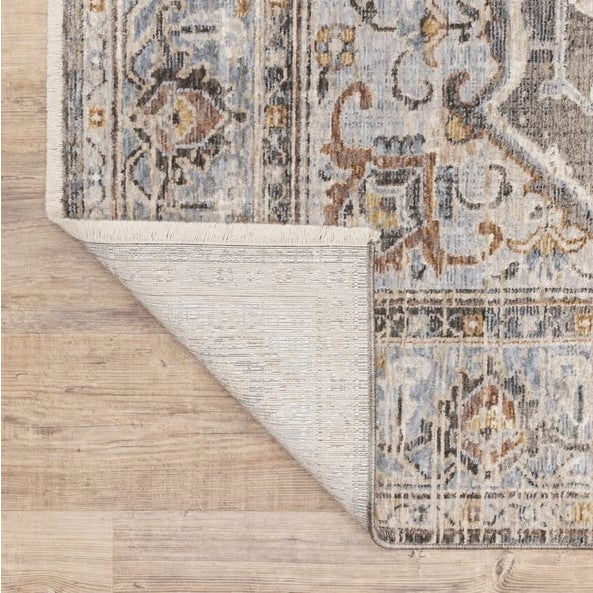 Maharaja Grey/Blue/Rust Medallion Area Rug
