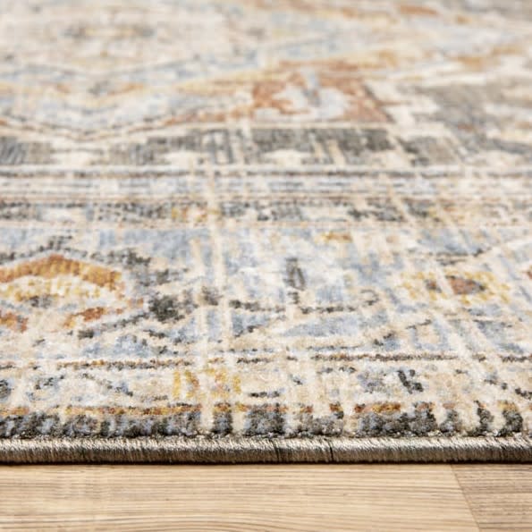 Maharaja Grey/Blue/Rust Medallion Area Rug