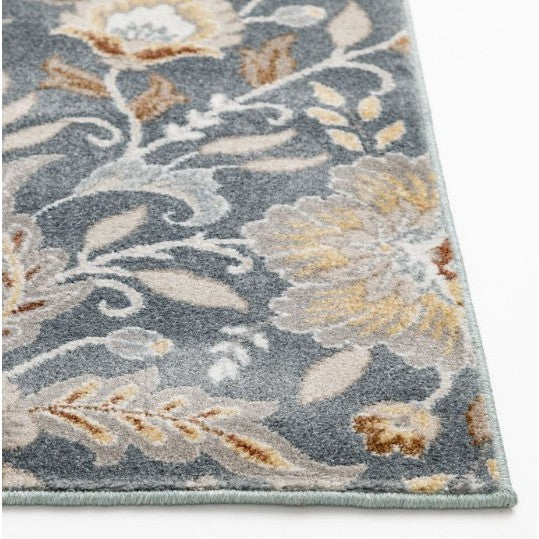 Landscape Charcoal/Floral Area Rug