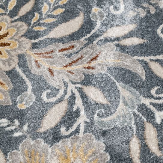 Landscape Charcoal/Floral Area Rug