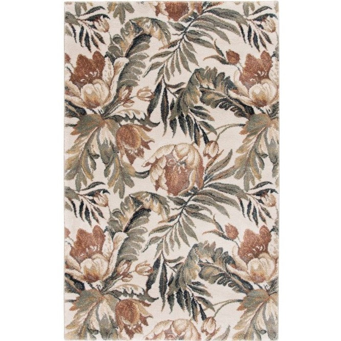 Stonington Coconut/Clay Floral Area Rug