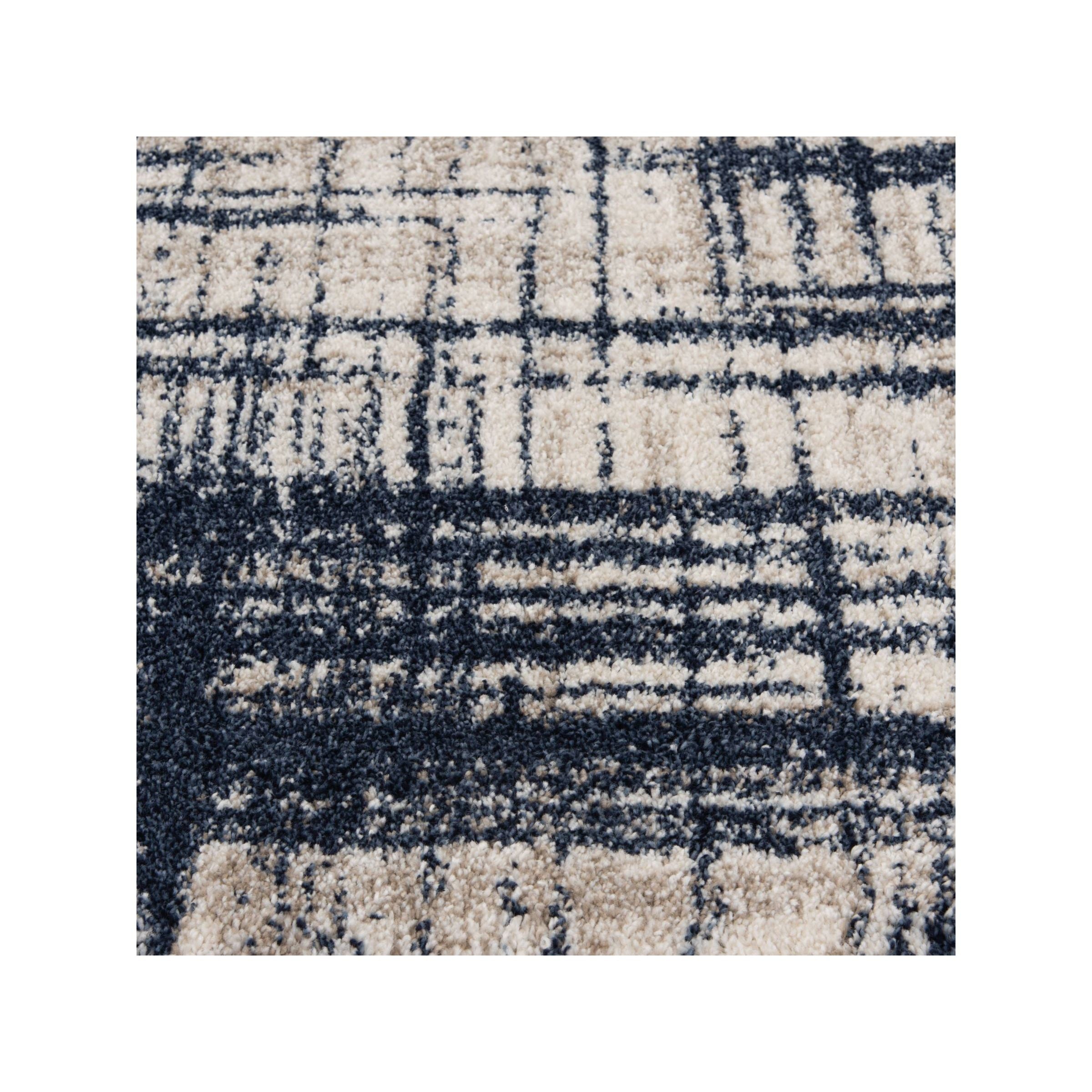 Tulsa Navy/Cream/Tan Hash Area Rug