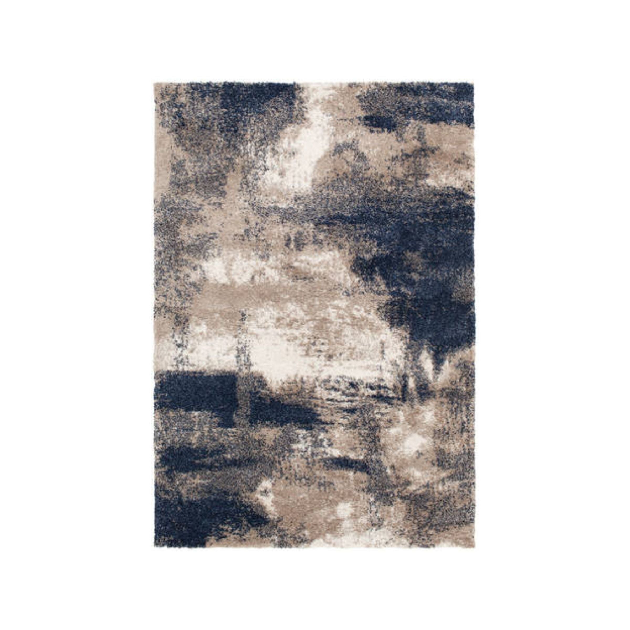 Tulsa Navy/Tan/Cream Area Rug