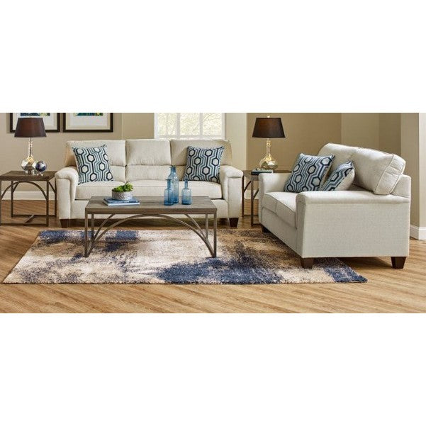 Tulsa Navy/Tan/Cream Area Rug