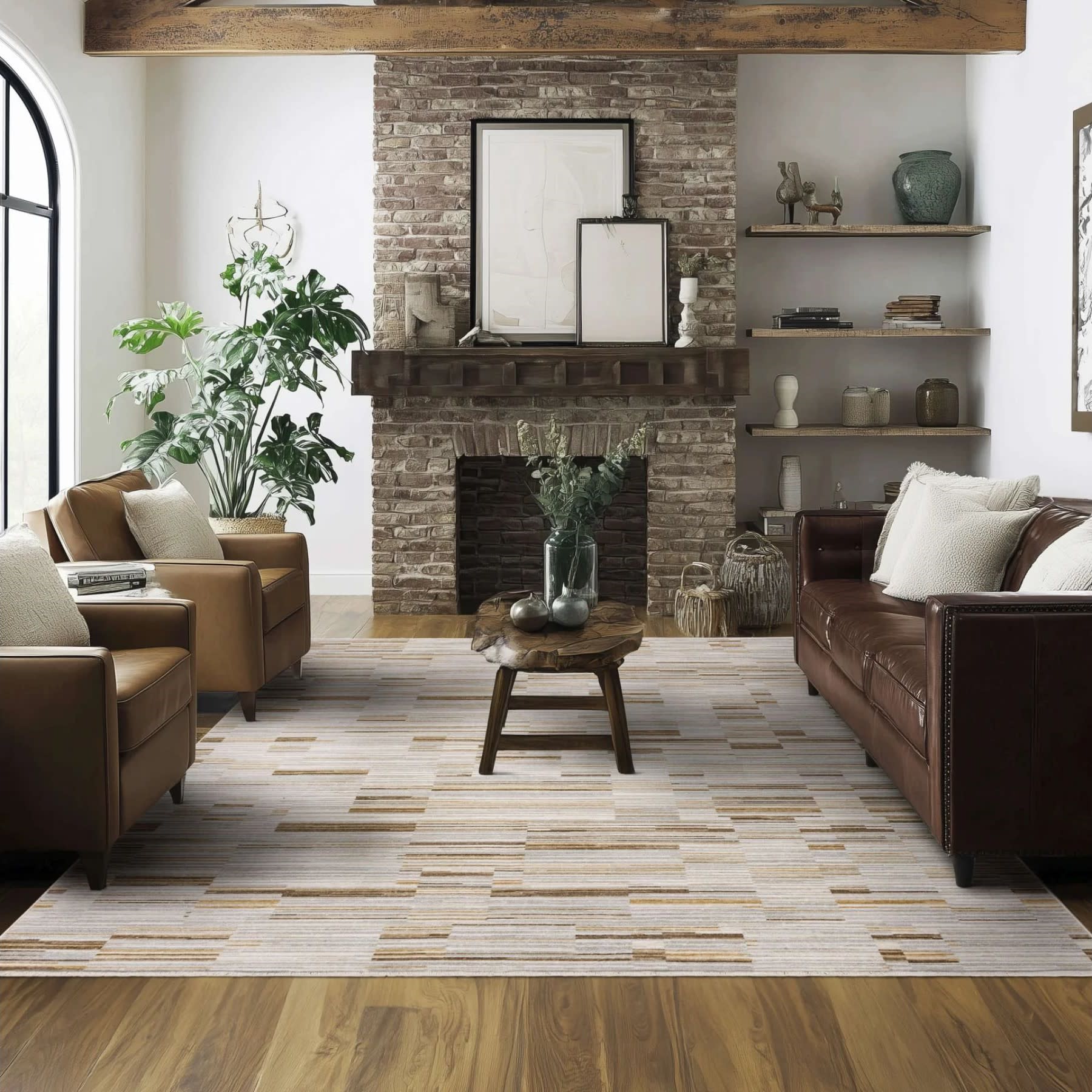 Persepolis Sherabad Flagstone Area Rug