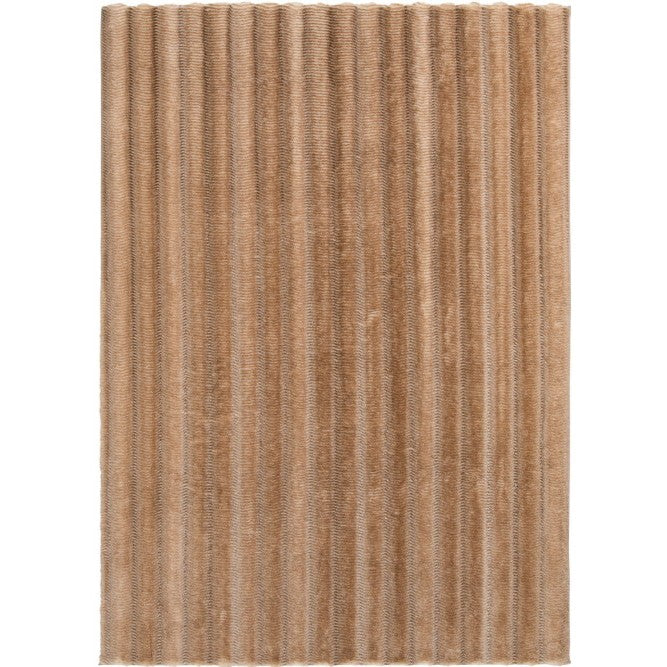 Talia Beige Faux Fur/Memory Foam Area Rug 7'6"W x 9'6"L