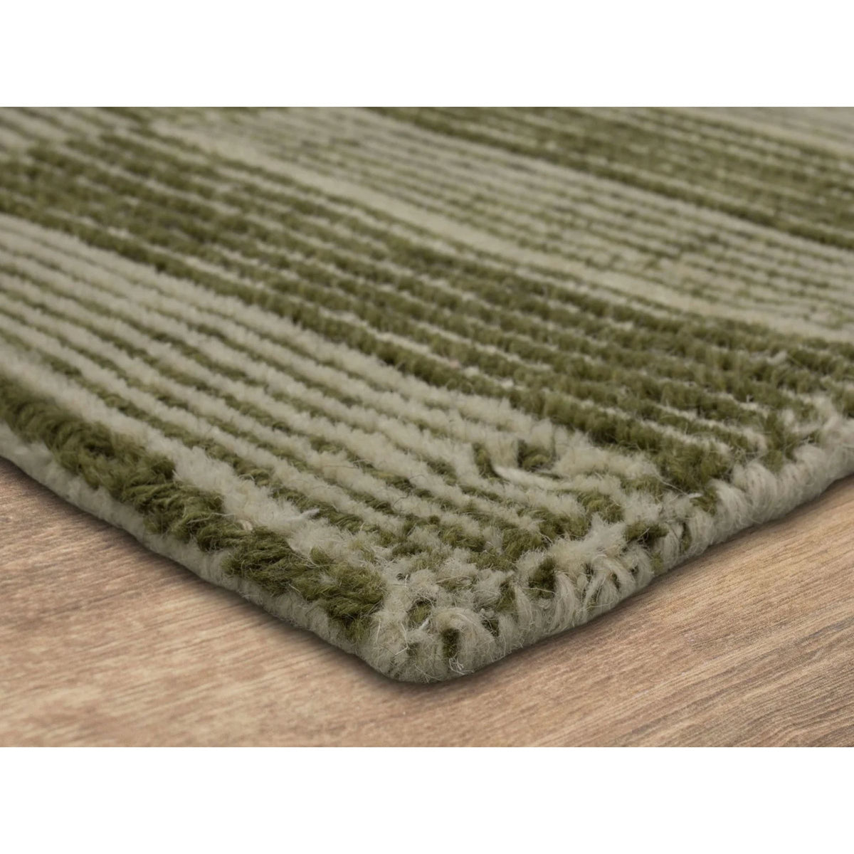 Broken Stripe Moss Area Rug 8'W x 10'L