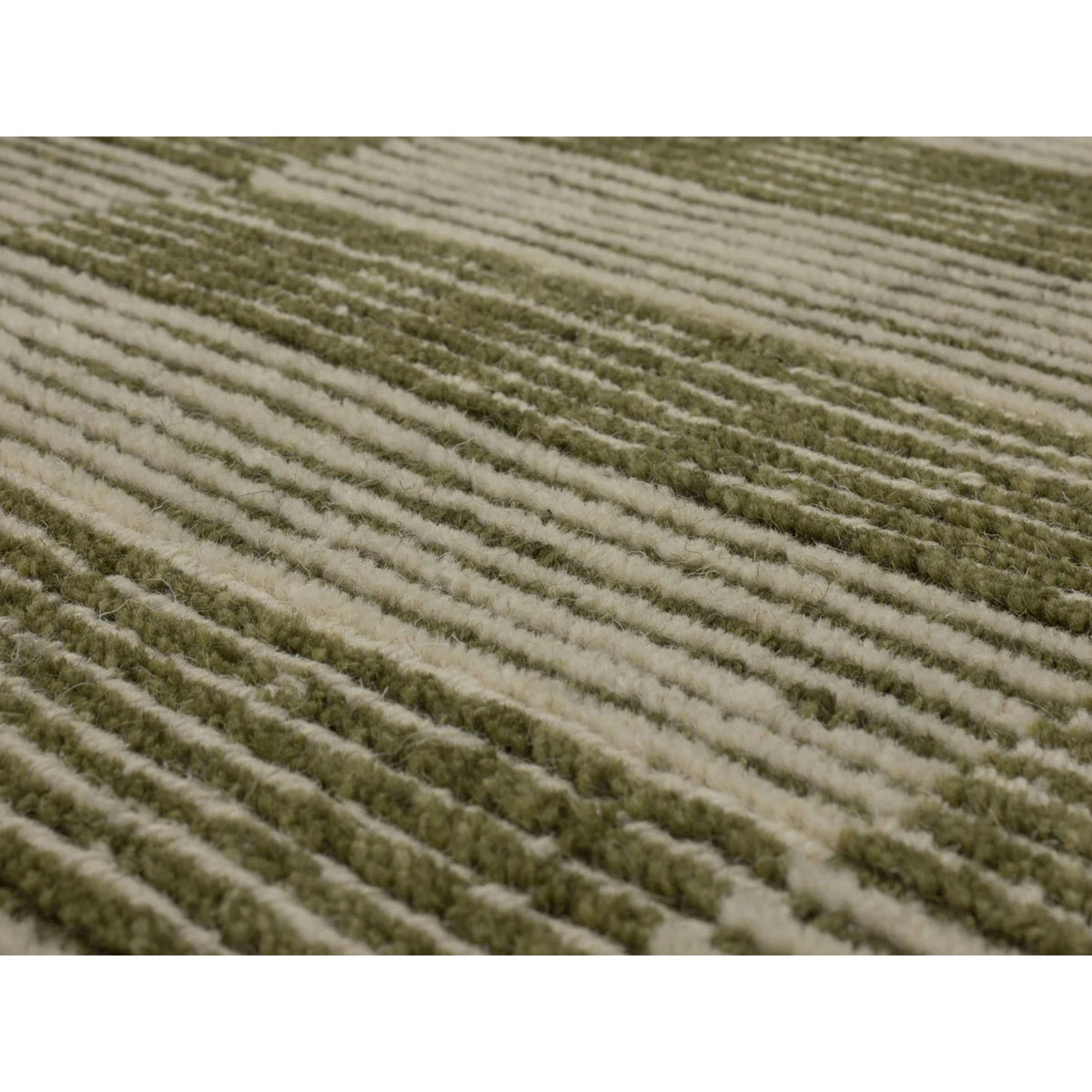 Broken Stripe Moss Area Rug 8'W x 10'L
