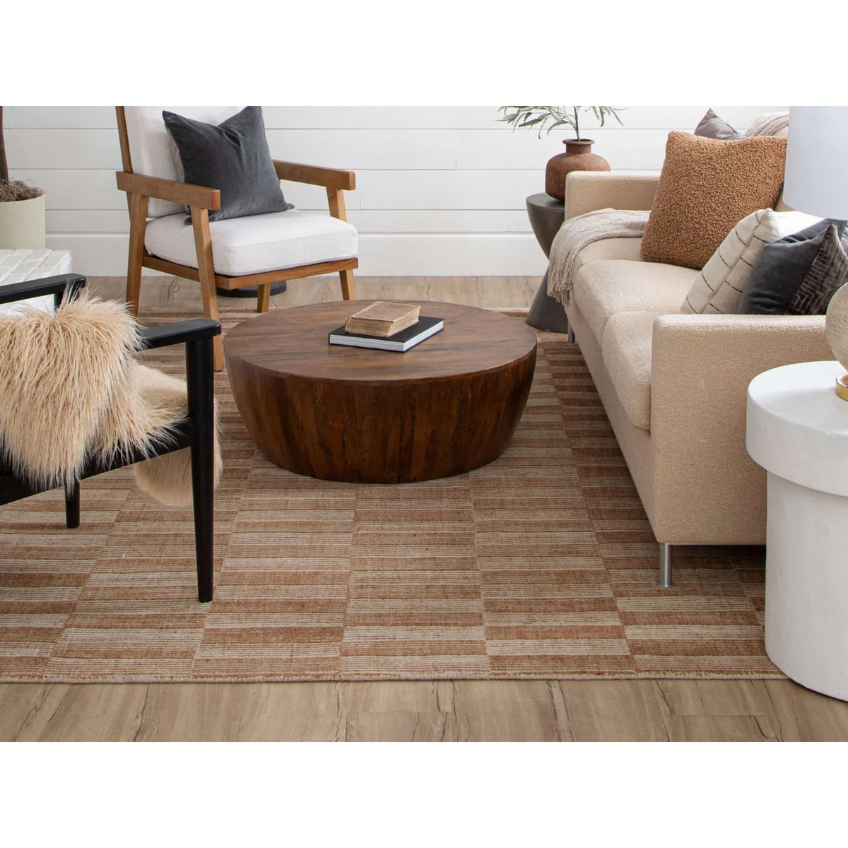 Broken Stripe Sienna Area Rug
