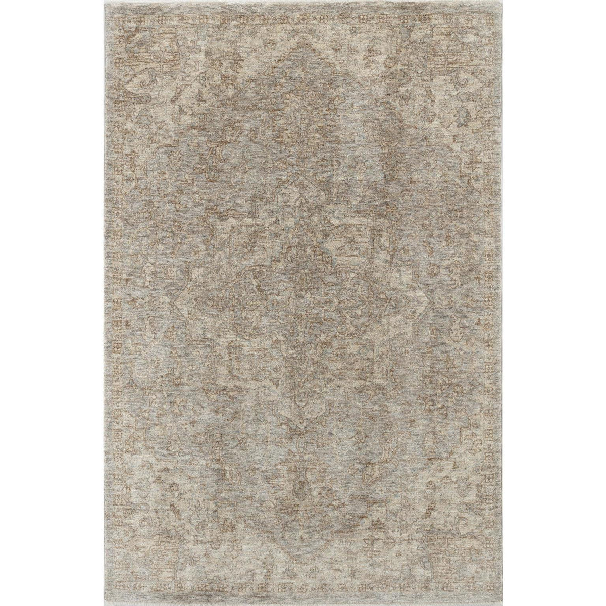 Stellios Tan/Green Medallion Abstract Area Rug
