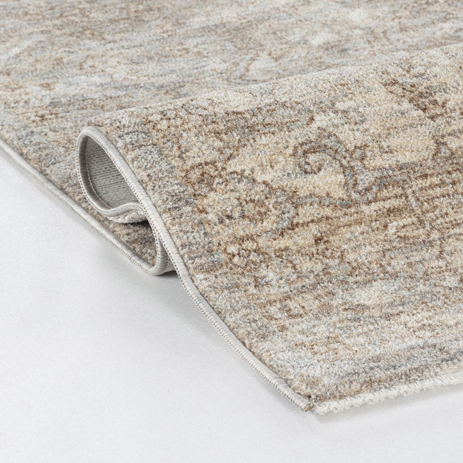 Stellios Tan/Green Medallion Abstract Area Rug